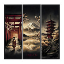 Japan-Mount Fuji & Torii Gates-Cinematic Painterly