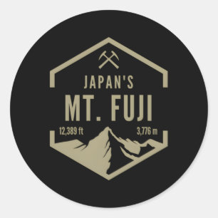 Japan Mt Fuji Runder Aufkleber