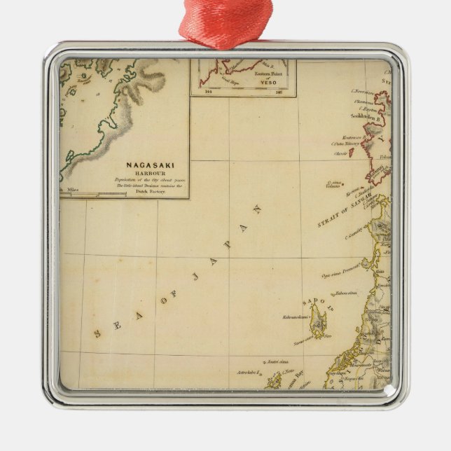 Japan, Nagasaki Silbernes Ornament (Vorne)