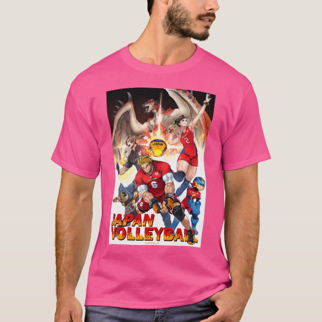 Japan National Volleyball Team X Capcom Collaborat T-Shirt (Vorderseite)