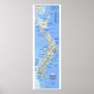 "Japan: Nationale geographische KARTE ab 1984… Poster