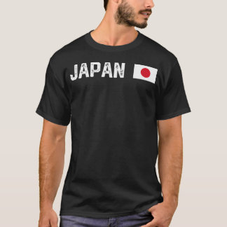 Japan Nationalflagge Retro abgenutzt T-Shirt