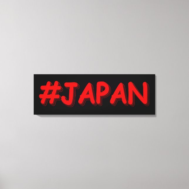 "#JAPAN" Niedliches Design. Jetzt kaufen Leinwanddruck (Vorderseite)