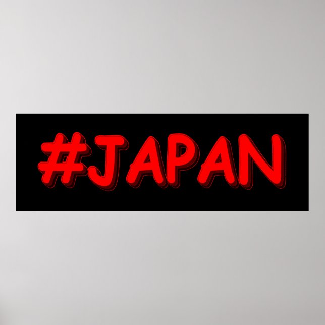 "#JAPAN" Niedliches Design. Jetzt kaufen Poster (Vorne)