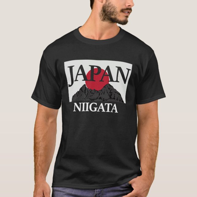 Japan Niigata Fuji san flag T-Shirt (Vorderseite)