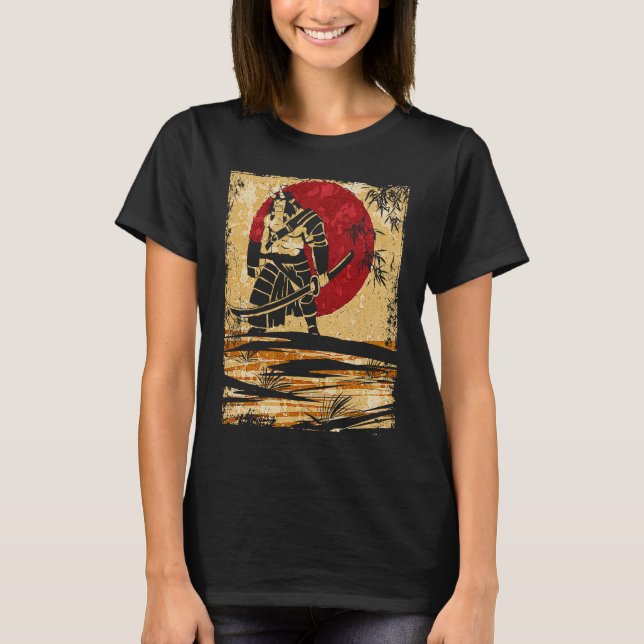 Japan Oni Fighter Japanese Retro T-Shirt (Vorderseite)