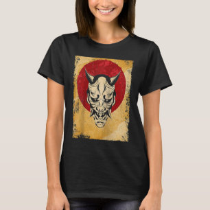 Japan Oni-Masken-Kämpfer Japanisches Retro-Raglan T-Shirt