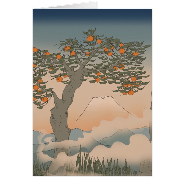 Japan Orange Baum im Nebel (Vorne)