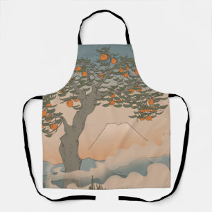 Japan Orangenbaum im Nebel Schürze