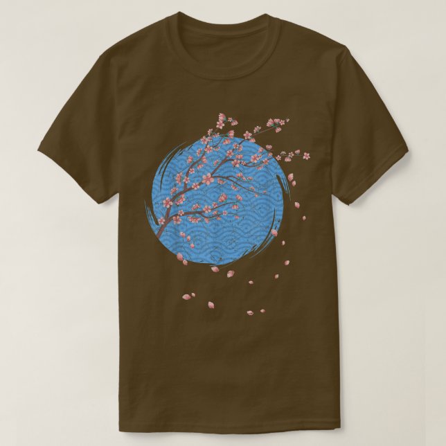 Japan Pink Blume Japanisch Floral Sakura Cherry Bl T-Shirt (Design vorne)