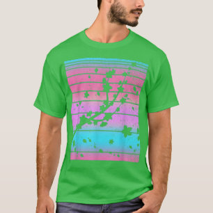Japan Pink Sakura Blume 80er Art Vaporwave Cherry T-Shirt