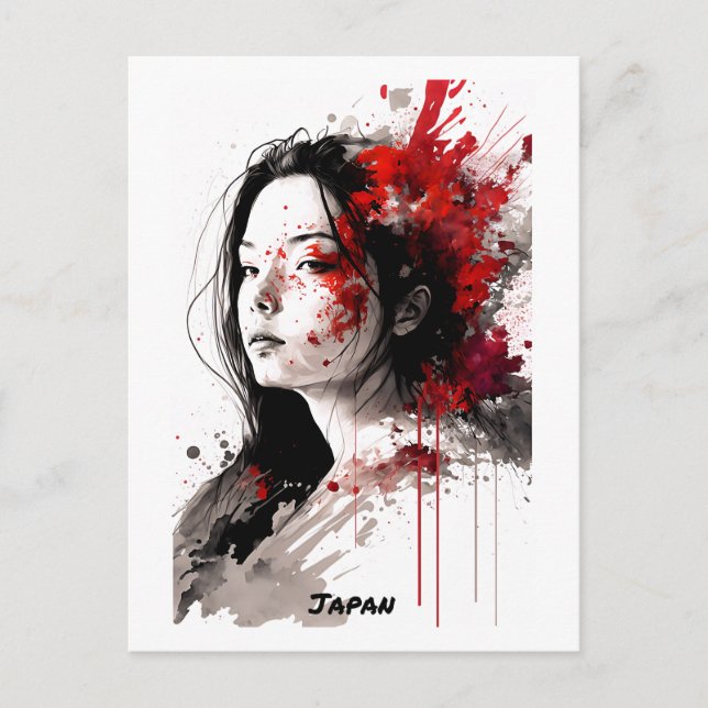 Japan Postcard - Portrait - Welt der Frauen Postkarte (Vorderseite)