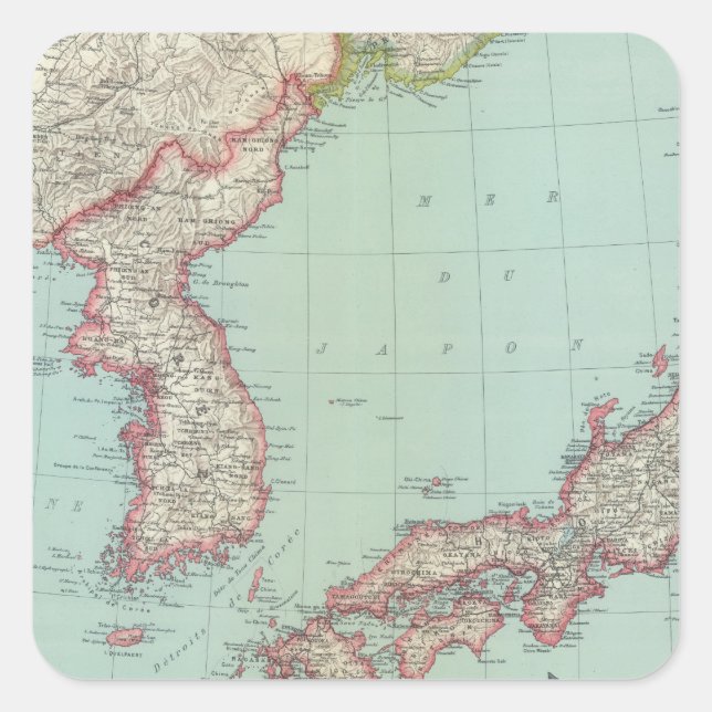 Japan Quadratischer Aufkleber (Vorderseite)