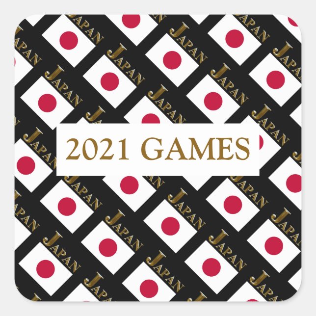 JAPAN QUADRATISCHER AUFKLEBER (Vorderseite)