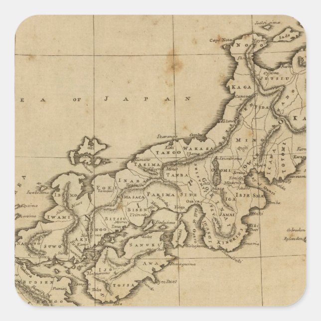 Japan Quadratischer Aufkleber (Vorderseite)