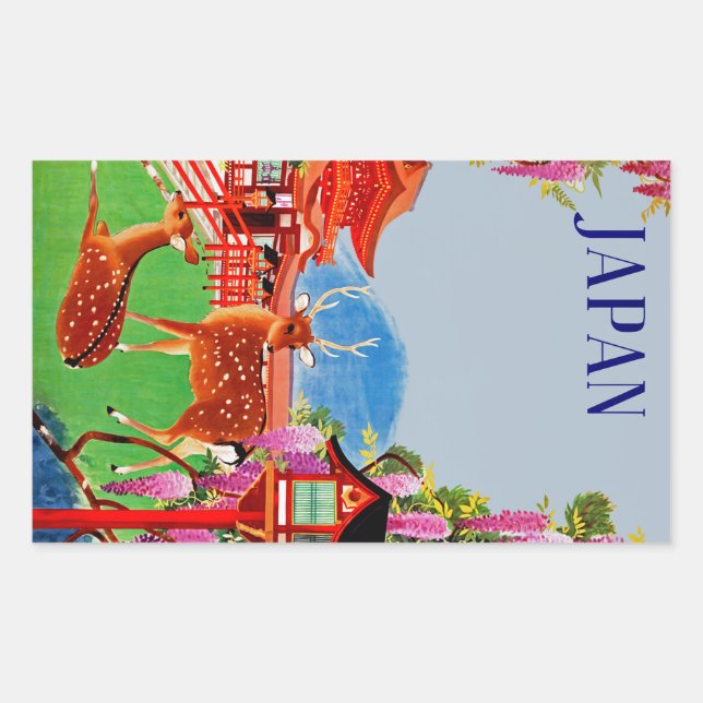 Japan Rechteckiger Aufkleber (Vorderseite)