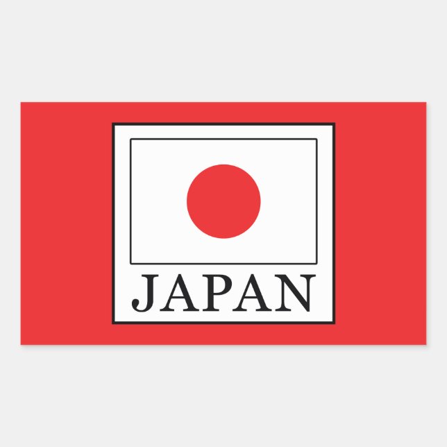 Japan Rechteckiger Aufkleber (Vorderseite)