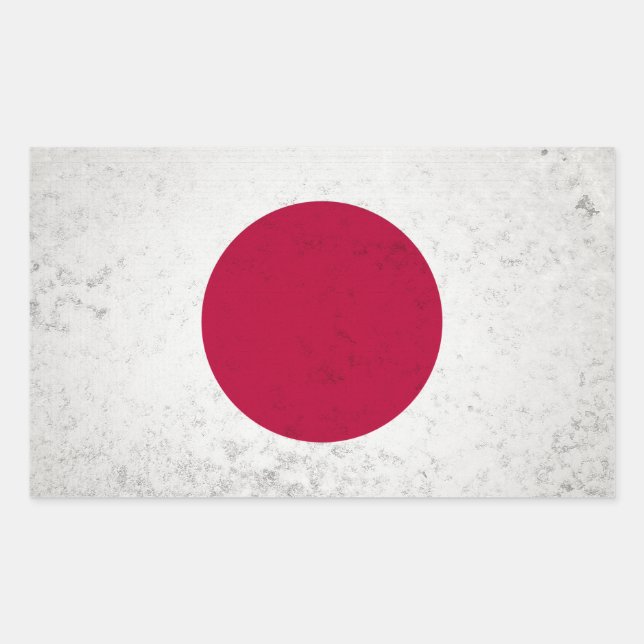 Japan Rechteckiger Aufkleber (Vorderseite)
