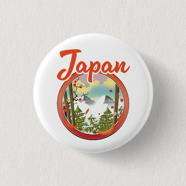 Japan Reise Logo Button (Vorderseite)