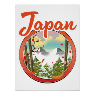 Japan Reise Logo Poster