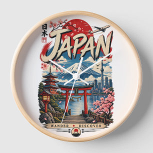 Japan Reise Mount Fuji Vintage Japanisch Uhr