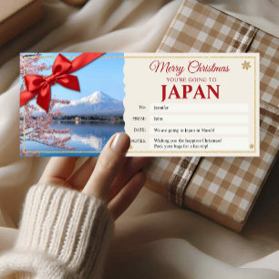 Japan-Reise Weihnachtsgeschenk Ticket Karte