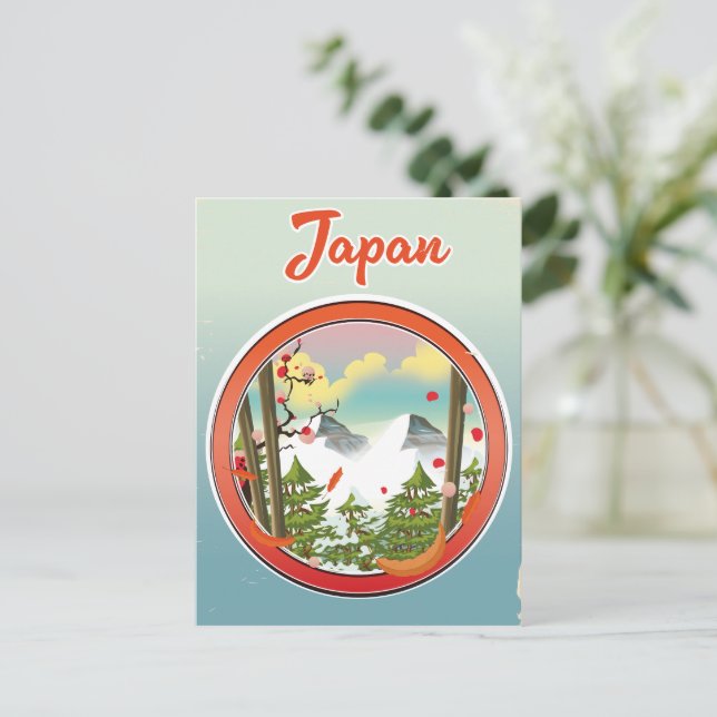 Japan Reiselogo Einladungspostkarte (Stehend Vorderseite)