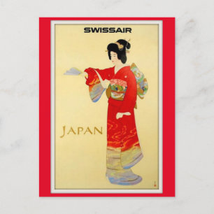 JAPAN Reisen im Vintage-Stil Postkarte