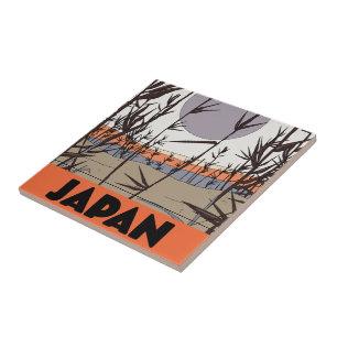 Japan Reiseplakat Fliese