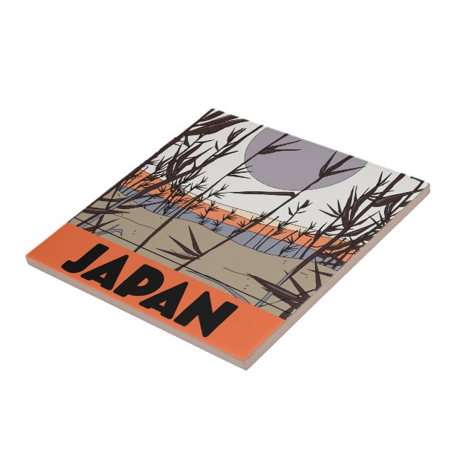 Japan Reiseplakat Fliese (Seite)