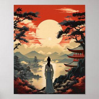 Japan-Reiseplakat im Vintage-Stil Poster