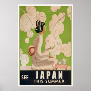 Japan Reiseplakat Japanische Kunst Asiatisches Zuh Poster