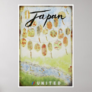 Japan Reiseplakat Japanische Kunst Vereinigter Dru Poster