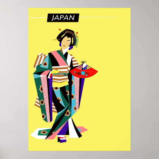 Japan Retro Vintage Travel Poster (Vorne)