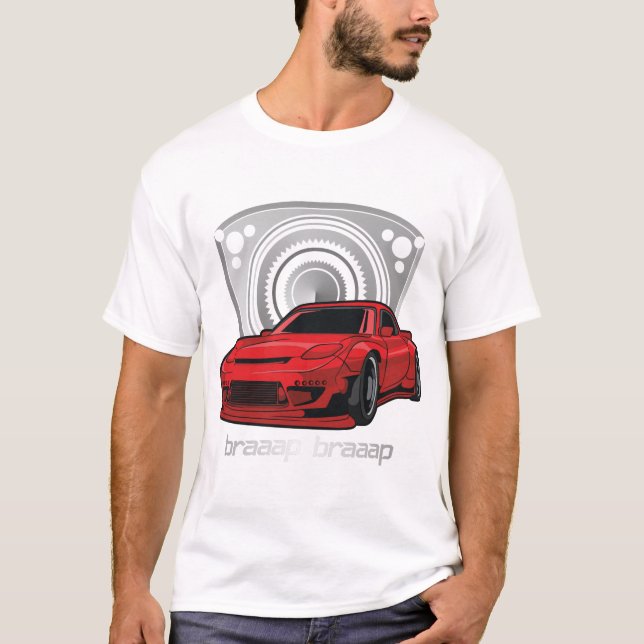 Japan Rotary Mazda RX7 BRAAP T-Shirt (Vorderseite)