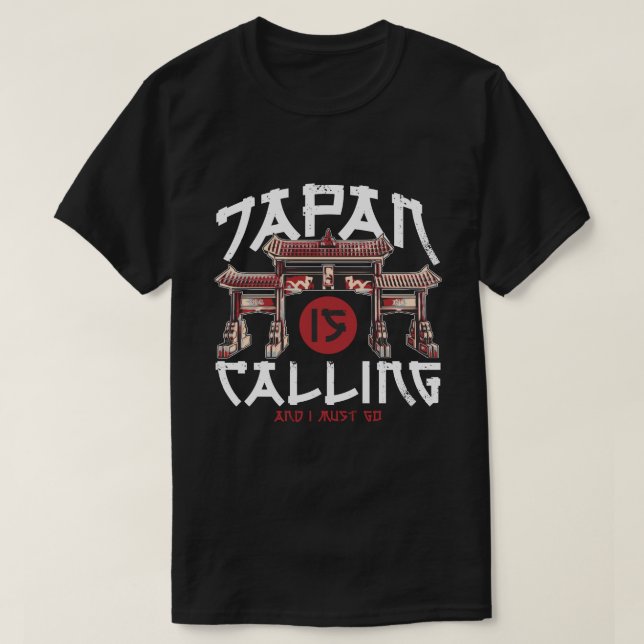 Japan ruft und ich muss gehen, Urlaub lustig T-Shirt (Design vorne)