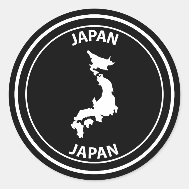 Japan Runder Aufkleber (Vorderseite)