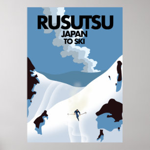 Japan Rusutsu Skiausdruck Poster