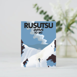 Japan Rusutsu Skidruck Postkarte