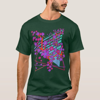 Japan Sakura Blume Vaporwave 80er Retro Art Cherry T-Shirt