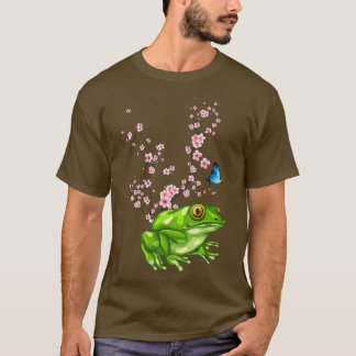 Japan Sakura Cherry Blossom Frosch Japanisch T-Shirt
