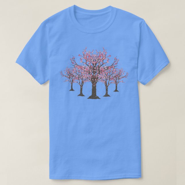 Japan Sakura Tree Rosa Blume Japanischer Blumenkoh T-Shirt (Design vorne)