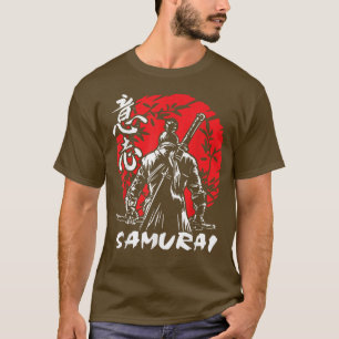 Japan Samurai Katana Red Sun Grafisches T-Shirt Ge