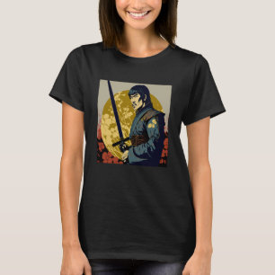 Japan Samurai Retro Vintag Sword Warrior Japanisch T-Shirt
