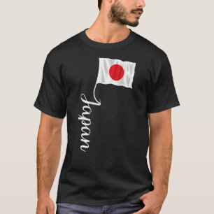 Japan Signature Hinomaru japanische Flag-Pole auf T-Shirt