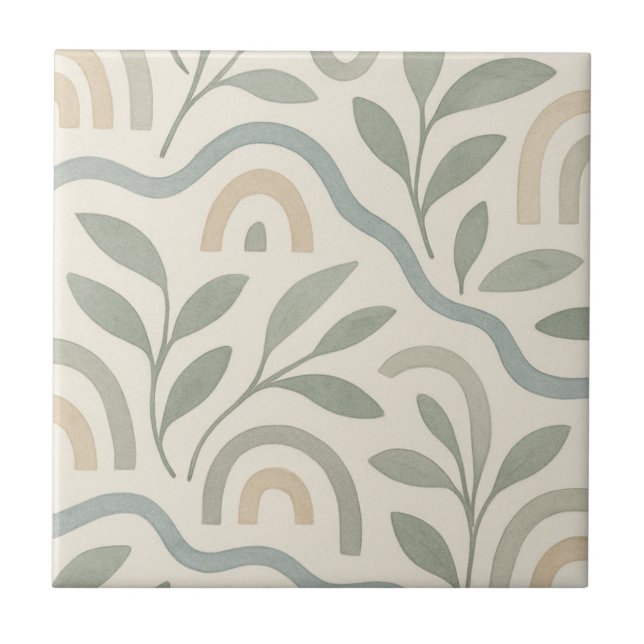 Japan Skandinavien Blaues Meer Fliese (Vorderseite)