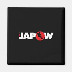Japan Ski Shirt Japow Powder Skifahren Japanische Magnet