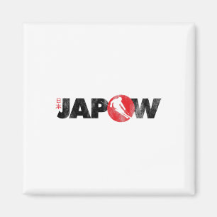 Japan Ski-Shirt Japow Pulverschneeski Japanische F Magnet