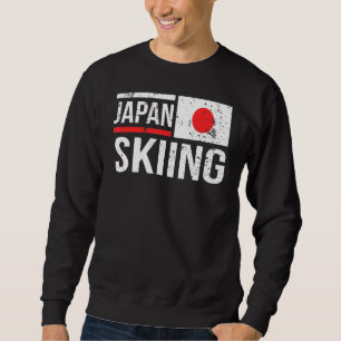Japan Ski Ski Flag Race Snow Mountain Winter Sweatshirt