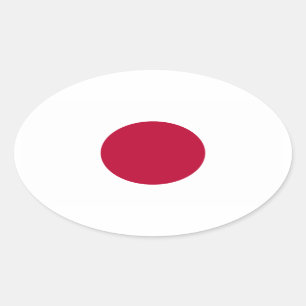 Japan-Staatsflagge Ovaler Aufkleber